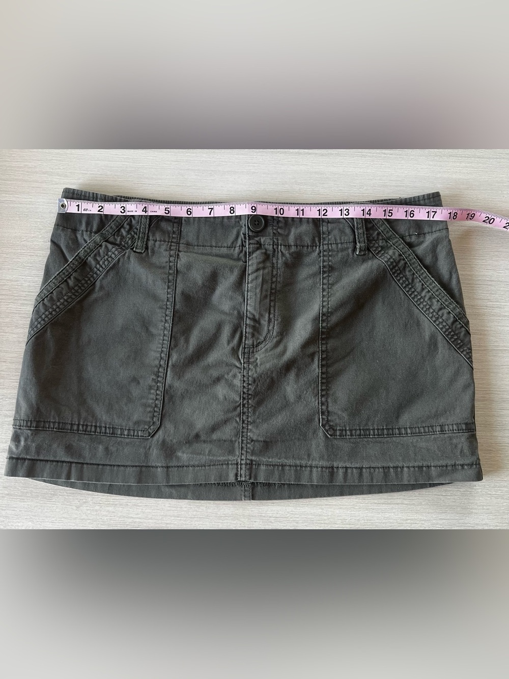 Wild Fable Camo Green Utility Mini Skirt with Front Patch Pockets